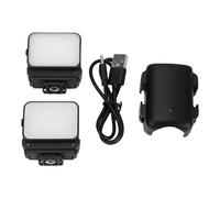 LED Fill Light Fit for Pocket 3 Camera Splash Proof 3 Color 4 Brightness Levels Magnetic Auxiliary Light with Cold Shoe Port QR Port (Double)