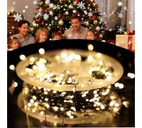 LED Firecracker Light String for Holiday Decor - Copper Wire Firecracker String Lights, Indoor Outdoor Christmas Tree & Fireplace Lighting (#2, 20m European Standard)