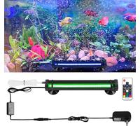 LED Fish Tank Lights Aquarium: IP68 Waterproof Submersible Fish Tank Light with Timer/RGB Color Changing - 9 inch/23cm Aquarium Light - Remote Controller Air Bubble Lights for Freshwater Plant Growth
