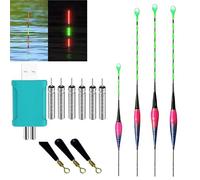 LED Fishing Floats, 4Pcs Luminous Fishing Tackle Floats Night Fishing Floats with Bite Alarm Smart LED Fishing Floats with Gravity Sensing Electronic Glowing Fishing Bobber Float for Night Fishing (A)