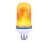 LED Flame - 4 Modes Fire Lamp Flame Bulb | Effect Light Bulb E27/E26/B22 Base Yellow Light | Indoor Outdoor Decorative for Halloween, Christmas, Garden, Patio, Home, Restaurant, Wedding
