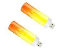 LED Flame Effect Light - Rechargeable LED Flame Bulb, USB Spark Light, Fireplace Lights For Bedroom, Party Bar Decoration | 3.4" X 0.9", Light Effect Fire Lantern