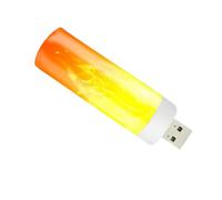 LED Flame Effect Light - Rechargeable LED Flame Bulb, USB Spark Light, Fireplace Lights For Bedroom, Party Bar Decoration | 3.4" X 0.9", Light Effect Fire Lantern