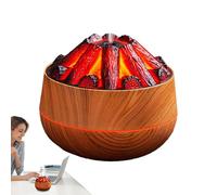 Led Flame Light, Humidifier with | Quiet Flame Lights Humidifier USB Charging - Decorative Multifunctional Fire Light Diffuser Humidifier with Two Spray Modes for Home Comfort