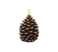 LED Flameless Pinecone Candles,Flickering Battery Powered Flameless Candle,3D Wick Real Wax Pine Cone Candles for Christmas Tree Indoor Decoration Birthday Party Home Bedroom Decor (9.5cmx5.5 cm)