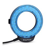 Led Ring Flash Light Camera Ring Flash Ring Flash Light Portable LED Ring Flash Battery Operated Fill Light with Color Filters Adapter Photography