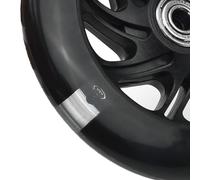LED Flash Wheels for Scooter Mini, Back Rear ABED, 120mm Size, PU Material (Black)