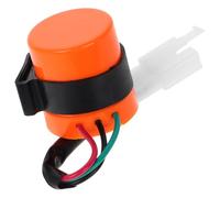 LED Flasher Relay 3 Pin 12v Turn Signal Buzzer | Orange Plastic Housing, Built in Audible Alert, for Atv Owners, Beach Buggies, Night Riding