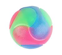 LED Flashing Bouncing Ball Pet Toy Rubber Glowing Ball Teething Toy for Various Breeds Outdoor Fetching Fun Game Pet Bouncing Ball
