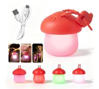 LED Flashing Light for Dogs and Cats, School Bag Safety Light, 3 Light Modes & USB Rechargeable, Three-Dimensional Mushroom Shape, Reflectors Light, Bicycle Light Pendant for Hiking, Pet, Backpack