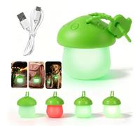 LED Flashing Light for Dogs and Cats, School Bag Safety Light, 3 Light Modes & USB Rechargeable, Three-Dimensional Mushroom Shape, Reflectors Light, Bicycle Light Pendant for Hiking, Pet, Backpack
