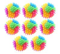 LED Flashing Squishy Spiky Stress Relief Balls & Sensory Fidget Spiky Bouncy Ball Antistress Disco Light up Reduce Anxiety Fidget Balls Ideal for People with OCD, ADHD, ADD (8)