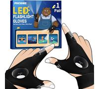 LED Flashlight Gloves Gifts for Men - Gloves with Lights Mens Gifts for Birthday Christmas Unique Stocking Stuffers Cool Gadgets Tools Camping Fishing Gift for Men Dad Husband Guy Who Have Everything