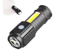 Led Flashlight - Magnetic Pocket Flashlights, USB Flashlight | Adjustable Brightness Small Bright Led Torch, Versatile Illumination Easy Carriage High Lumens Flash Light (9.5x3.5cm)