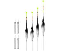 LED Floats Fishing, Floats Fishing with Bite Alarm & Battery, LED Floats with Gravity Sensor & Colour Indicator, Float Light Floats, Fishing Accessories for Fishing at the Lake, River, Pond (Set of 4)