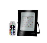 Led Flood Light, Floodlight Outdoor Wall Light Park 200W Colorful RGB with Remote Control 100W Color Changing LED for Garden, Yard, Garage, Streets(30W)