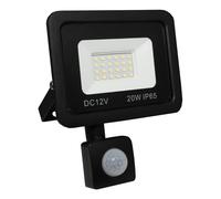 LED Floodlight 12V DC 20W Day White PIR