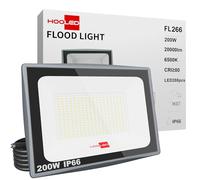 LED Floodlight 50W 100W 200W, IP65 Waterproof Dimmable Work Security light, Energy Efficient, Ideal for Garden, Yard and Garage - Bright Light, Wall-mounted floodlight Easy Installation (200, Watts)