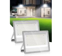 LED Floodlight Outdoor 100W 2 Pack,10000LM Super Bright Flood Lights,6500K Cool White LED Security Lights,IP66 Waterproof Work Light,Wall Light for Garden, Yard, Garage, Streets