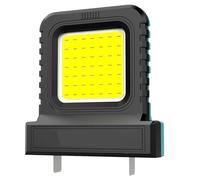 LED Floodlight with High Brightness for Power Tool Batteries, Universal Work Light with Lithium-Ion Battery, Wireless Construction Site Lighting for Multi-Purpose Use, Compact (Green, One Size)