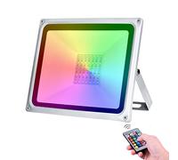 LED Floodlights, 50W 4000LM RGB Spot Light Adjustable Brightness IP65 Waterproof Outdoor Security Lights for Garden, Landscape, Stage, Hotel, Stage, Patio