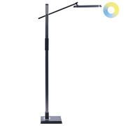 Beliani Led Floor Lamp Aquarius With Dimmer Metal Dark Grey
