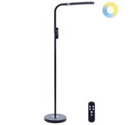 Beliani Led Floor Lamp Aries With Dimmer Metal Black