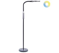 Beliani Led Floor Lamp Cassiopeia With Dimmer Metal Black