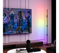 LED Floor Lamp, Corner Floor Lamp with App & Remote Control Dark Grey HOMCOM Dark Grey One Size