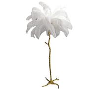LED Floor Lamp, Nordic Style Ostrich Feather Floor Lamp, Resin Feather Standing Lamp, Decorate Lamps for Living Room Dining Room Office