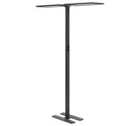Beliani LED Floor Lamp SCULPTOR with Motion Sensor Metal Black, Black