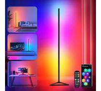 LED Floor Lamp, Smart RGBIC Corner Lamp - 141cm, 16 Million Colors, Music Sync, 300 Scene Modes, App & Remote Control, Dimmable Standing Light with Timer for Living Room, Bedroom, Gaming Room