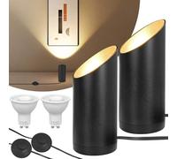 LED Floor Spotlight, 7 W Uplight Spot, 3000 K Aluminium Floor Lamp with GU10 LED Lamps, Indoor Wall Spotlight, 520 LM Floor Light with Foot Switch, Wall Light for Picture Lighting, Plant Lighting