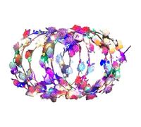 LED Flower Crown - Light up Headband Wreath | Modern Garland Hair Accessories Headdress for Birthdays Beach Parties Role Playing Halloween