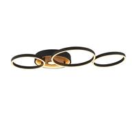 Ceiling Light Black Curio LED & Wood Searchlight 36305-1BK [EEK: G]