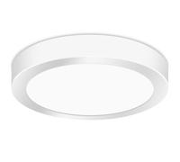 LED Flush Mount Ceiling Light, 11.42 Inch 24W 6500K Hardwire Light Fixture, 230W Equivalent 1.26In Thin Round White Lamp for Living room Kitchen Porch Bedroom Hallway Basement, Non-dimmable 1 Pack