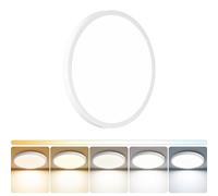 LED Flush Mount Ceiling Light: 12 inch 1Pack Super Slim Dimmable & 5CCT (2700-6500K) Kitchen Lighting Fixtures Ceiling - 24W White Low Profile Ceiling Lamp for Bedroom Garage Hallway