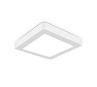 LED Flush Mount Ceiling Light, 6.46 Inch 12W 6500K Hardwire Light Fixture, 120W Equivalent 1.26In Thin Square White Lamp for Kitchen Porch Bedroom Hallway Stairwell Basement, Non-dimmable 1 Pack