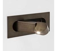 LED Flush Mount Wall Lamp Adjustable Bedside Reading Spot Light, Mini Wall Sconce Headboard Lighting Fixtures, Bedroom Wall Spotlights Night Lamps for Hotel Living Room,Bronze-3000k