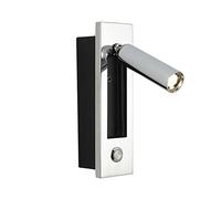 LED Flush Mount Wall Reading Light Bedside Recessed Wall Lamp Hardwired Sconce with Switch, 350°+90° Adjustable Wall Spot Lighting Fixture Night Lamps for Bedroom Hotel