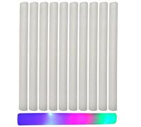LED Foam Glow Stick - 10 Neon Lights Set, 3 Color Flashing Modes with Glow in the Dark Design | Portable for Wedding Rave Concert Party Supplies Camping Events 48x4cm/18.9x1.57inch