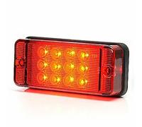 WAS W83D 12V 24V RECTANGULAR COMPACT LED FOG LAMP LIGHT TRAILER KIT CAR CARAVAN