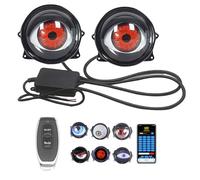 LED Fog Lights, Adjustable Color Devil Eyes with Upgraded Lens Design for Cars, Light Up Eyeball Lights (2Pcs)