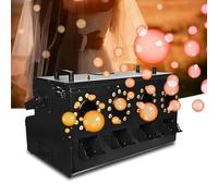 LED Fog Smoke Bubble Machine, with Lights Wireless Remote, Effect, 48x3W Led Light, 4 Nozzles, Suitable for Stages, Parties, Weddings 3000W