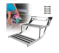 LED Foldable Step Stool, Portable Anti-Slip Aluminum RV Step with Light for Campers, Trailers, and Outdoor Use, Ideal for Safe Access and Convenience