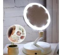 Led Folding Double Side Make Up Mirror 10X Magnifying Makeup Cosmetic Shaving Uk