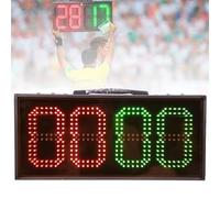 LED Football Referee Substitution Board, Single-Sided Soccer Match Board, Bright Red Green Display, Rechargeable, 5H Battery, Perfect for Sports Games