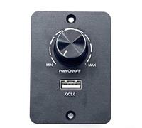 LED For PWM Dimmer Switch DC 12V 24V with USB Fast Charging for RV, Boat LED Lighting Control Flicker Silent Operation Up to 5A