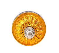 LED Full Color Rotating Lamp for Dance Parties Weddings, Colorful Light Bulb with Color Rotation Effect, 110- Voltage 6W Power, Size: 4.7x3.5x3.5 (Golden Bulb (6 Colors))