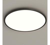 Led Full Spectrum Minimalist Ceiling Light, Modern Living Room Light, Minimalist Rectangle Hall Lamp, Bedroom Ceiling Light, Study Ceiling Light,Black Square 50Cm/Black Round 60Cm